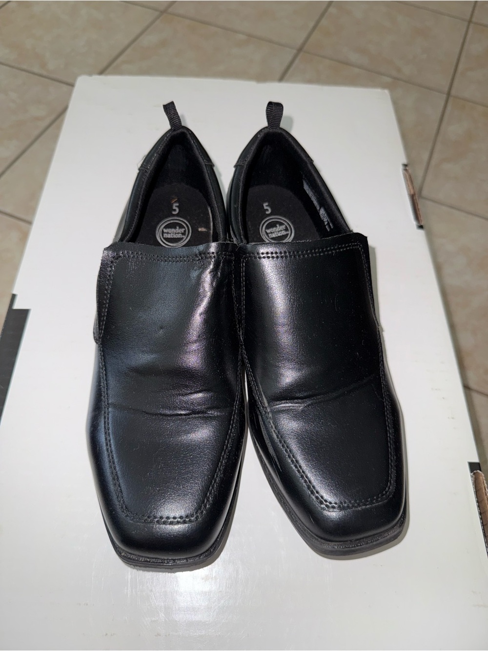 wonder nation Black Slip-On Men's Dress Loafers